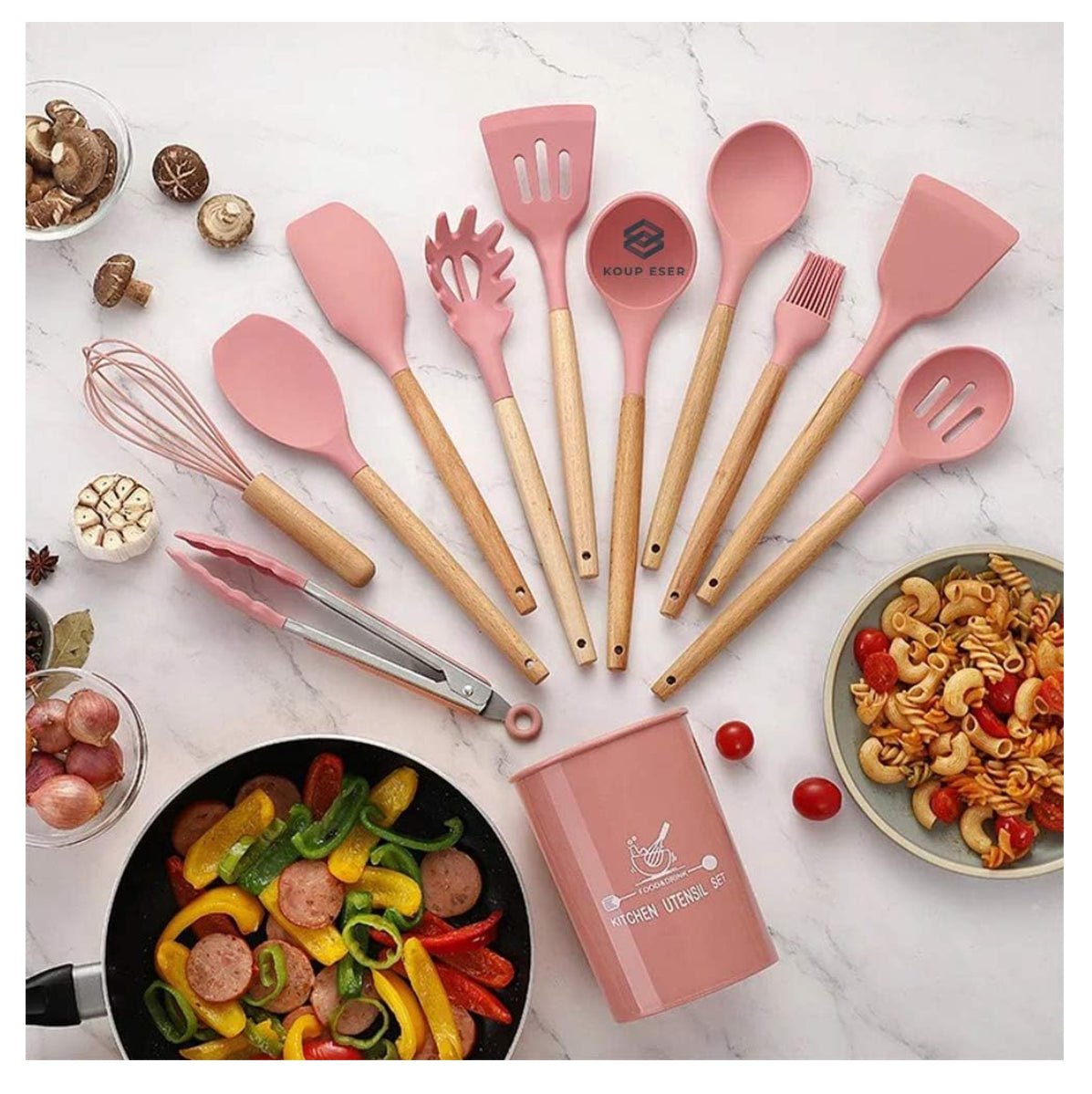 CocinaOn Set de 11 Utensilios de Cocina Alta Resistencia - [PROMOCIÓN DISPONIBLE SOLO HOY]